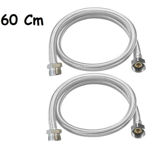 COPPIA TUBO FLESSIBILE 60CM TUBI DI INGRESSO 1/2X1/2 MASCHIO FEMMINA DGO-177 1 COPPIA TUBO FLESSIBILE 60CM TUBI DI INGRESSO 1/2X1/2 MASCHIO FEMMINA DGO-177