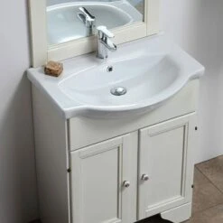 MOBILE DECAPE' BIANCO PER BAGNO CON LAVABO E LAMPADA 65 CM -Hansgrohe Negozio 5573314 3