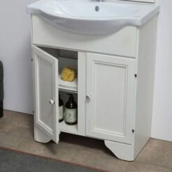 MOBILE DECAPE' BIANCO PER BAGNO CON LAVABO E LAMPADA 65 CM -Hansgrohe Negozio 5573314 4