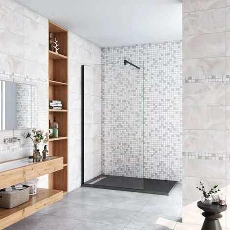 50x200 Cm Box Doccia Walk In Parete Fissa In Vetro Temperato Da 10 Mm Trasparente Anticalcare Con Barra Stabilizzatrice 90 Cm Nero Opaco 1 50x200 Cm Box Doccia Walk In Parete Fissa In Vetro Temperato Da 10 Mm Trasparente Anticalcare Con Barra Stabilizzatrice 90 Cm Nero Opaco