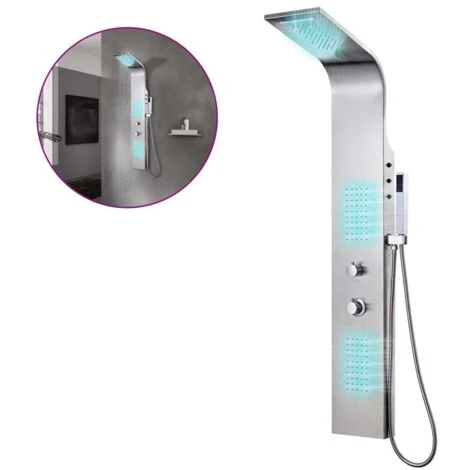 Pannello Doccia In Acciaio Inossidabile Curvo VidaXL 1 Pannello Doccia In Acciaio Inossidabile Curvo VidaXL