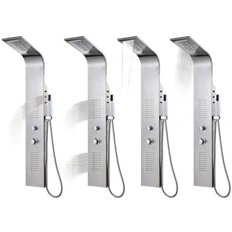 Pannello Doccia In Acciaio Inossidabile Curvo VidaXL 4 Pannello Doccia In Acciaio Inossidabile Curvo VidaXL - immagine 4