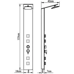 Sistema Pannello Doccia In Vetro Marrone VidaXL -Hansgrohe Negozio 5756890 3