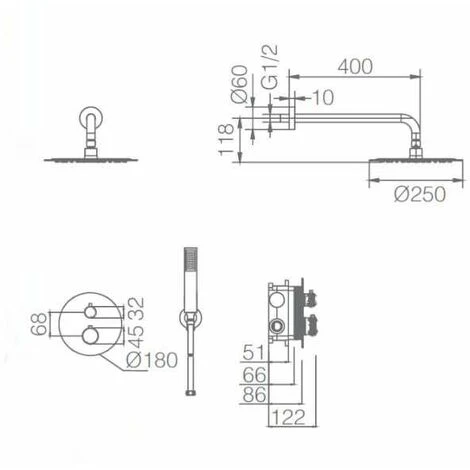 Set Doccia Monocomando Oro Spazzolato Linea Imex GPD038/OC 3 Set Doccia Monocomando Oro Spazzolato Linea Imex GPD038/OC - immagine 3