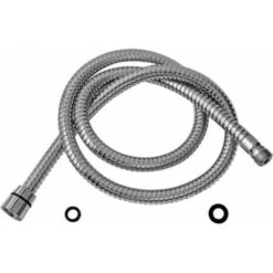 FLESSIBILE DOCCIA DOPPIA AGGRAFFATURA 1/2 F X 3/8 M Cm 150