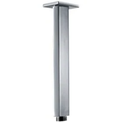 Braccio Doccia A Soffitto Satinato Quadrato Da 20 Cm