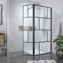 PACCHETTA DELLA DOCUPAGGIO 90x195x40 Cm + Piatto Doccia Bianco Lineare 90x90 + Barra Di Fissaggio Di Blocchi 100 Cm 90x90