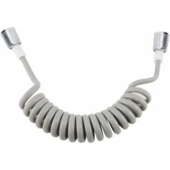 Tubo Per Soffione Doccia, Tubi Flessibili Per Doccia In PVC Da 78,7 Pollici Spring UK G1/2 Tubo Da Bagno Espandibile Antipiega Per Impianti Idraulici Spruzzatori D'acqua (grigio)