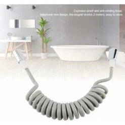 Tubo Per Soffione Doccia, Tubi Flessibili Per Doccia In PVC Da 78,7 Pollici Spring UK G1/2 Tubo Da Bagno Espandibile Antipiega Per Impianti Idraulici Spruzzatori D'acqua (grigio) 7 Tubo Per Soffione Doccia, Tubi Flessibili Per Doccia In PVC Da 78,7 Pollici Spring UK G1/2 Tubo Da Bagno Espandibile Antipiega Per Impianti Idraulici Spruzzatori D'acqua (grigio) -Hansgrohe Negozio 63844728 3