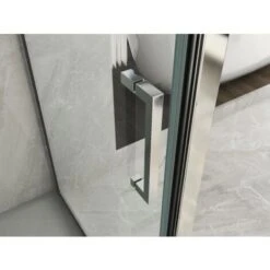 Porta Doccia In Cristallo 6 MM 1 Lato Con Doppia Porta Scorrevole Apertura Centrale - Misura: 160 X H190 - Opaco -Hansgrohe Negozio 63901938 4