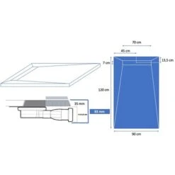Piatto Doccia A Canale 100 X 80 Cm In Resina Finitura Ardesia - Grigio -Hansgrohe Negozio 63923129 3