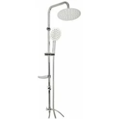 Asta Saliscendi Cromata Colonna Doccia Soffione Fisso Doccetta Set Doccia 69124