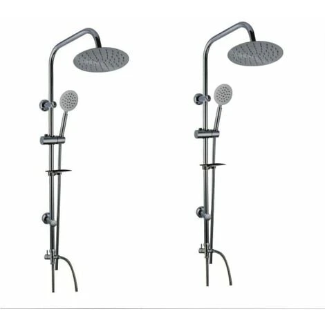 Asta Saliscendi Cromata Colonna Doccia Soffione Fisso Doccetta Set Doccia 69124 2 Asta Saliscendi Cromata Colonna Doccia Soffione Fisso Doccetta Set Doccia 69124 - immagine 2