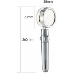 Soffione Turbo Doccia Alta Pressione Rotante Risparmio Idrico Tasto STOP 82138 -Hansgrohe Negozio 64002810 3