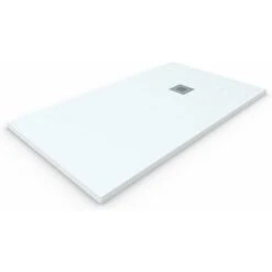 Piatto Doccia In Marmoresina Extra Piatto ALLSTONE - Tutte Le Taglie - 6 Colori - Valvola E Griglia Regalo - Bianco (Ral. 9003) 70X70 CM