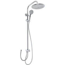 Colonna Bagno Doccia Acciaio Soffione Ø 25cm Doccetta 3 Funzioni Cigno