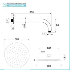 Soffione Doccia Tondo 30 Cm Con Braccio 33 Cm In Acciaio Nero Opaco 8 Soffione Doccia Tondo 30 Cm Con Braccio 33 Cm In Acciaio Nero Opaco -Hansgrohe Negozio 64694897 4
