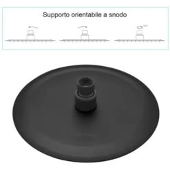 Soffione Doccia Tondo 30 Cm Con Braccio 33 Cm In Acciaio Nero Opaco 9 Soffione Doccia Tondo 30 Cm Con Braccio 33 Cm In Acciaio Nero Opaco -Hansgrohe Negozio 64694897 5