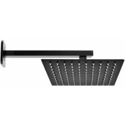 Braccio Doccia Nero Opaco Quadrato 33 Cm In Acciaio -Hansgrohe Negozio 64695216 3