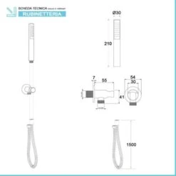 Set Doccia Tondo Nero Opaco Completo Di Soffione 30 Cm E Set Doccetta -Hansgrohe Negozio 64841401 3