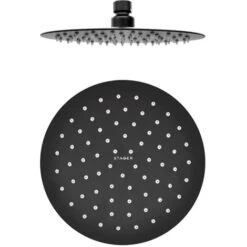 Set Doccia Tondo Nero Opaco Completo Di Soffione 30 Cm E Set Doccetta -Hansgrohe Negozio 64841401 4