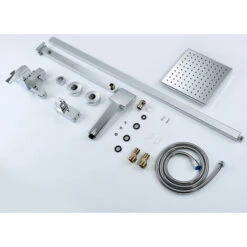 Sistema Doccia Doccetta Termostatica Quadrata Con Doccetta E Set Di Tubi Doccia -Hansgrohe Negozio 64996435 3