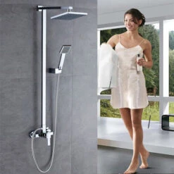 Sistema Doccia Doccetta Termostatica Quadrata Con Doccetta E Set Di Tubi Doccia -Hansgrohe Negozio 64996435 4