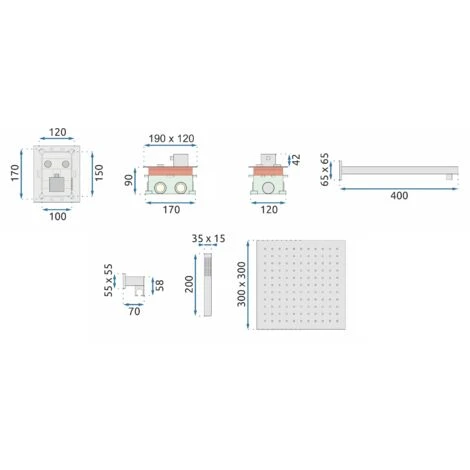 Set Doccia Da Incasso Rea FENIX DAVIS BLACK +BOX 5 Set Doccia Da Incasso Rea FENIX DAVIS BLACK +BOX - immagine 5