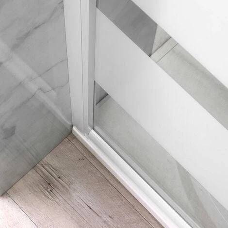 BOX DOCCIA 70X70 CRISTALLO 4MM SERIGRAFATO PROFILO BIANCO VENERE 3 BOX DOCCIA 70X70 CRISTALLO 4MM SERIGRAFATO PROFILO BIANCO VENERE - immagine 3