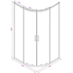 BOX DOCCIA CURVO 90X90 CRISTALLO 4 MM SERIGRAFATO VENERE -Hansgrohe Negozio 6653941 4