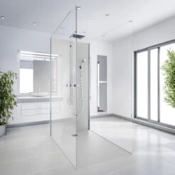 Piatto Doccia 90 X 90 Cm In Resina Finitura Pietra - Bianco -Hansgrohe Negozio 67403420 5