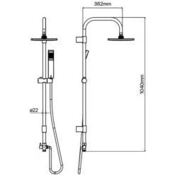 Colonna Doccia Quadrata In Ottone Cromato Con Soffione 20x20 E Deviatore Incorporato Mod. Malta -Hansgrohe Negozio 6814608 4