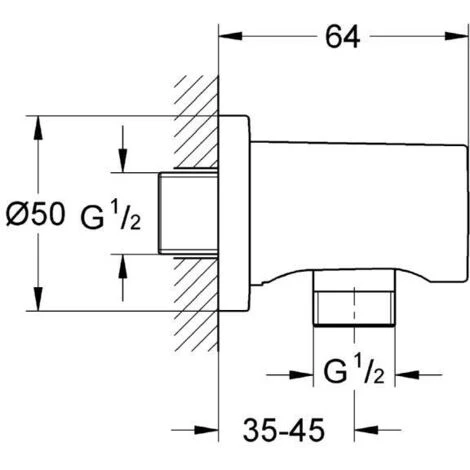 Grohe Rainshower® Gomito Da Incasso 1/2" (27057000) 2 Grohe Rainshower® Gomito Da Incasso 1/2" (27057000) - immagine 2
