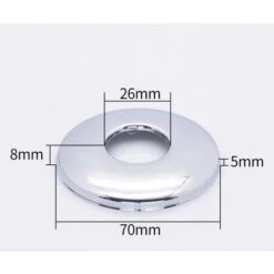 MINKUROW 26 Mm Morsetto In Acciaio Cromato Coperchio Foro Valvola Bocchetta 8 Mm Dimensioni (10 Pezzi)