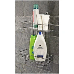 MENSOLA RETTANGOLARE 2 RIPIANI CON GANCI