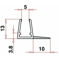Profilo F3 Vetro 6/8 Baffo 10 -Hansgrohe Negozio 7111756 3