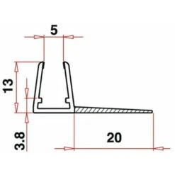 Profilo F3 Vetro 6/8 Baffo 20 -Hansgrohe Negozio 7111757 3