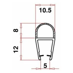 Profilo Di Guarnizione P6 Vetro 6/8 Mm -Hansgrohe Negozio 7111760 3