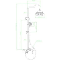 Colonna Doccia Retrò Leeds 2 Cromo -Hansgrohe Negozio 71408690 3