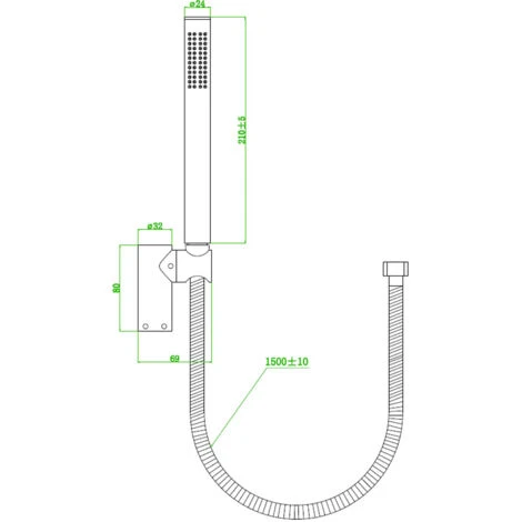 Porta Doccia Combinato Luisa Gun Métal 3 Pezzi 3 Porta Doccia Combinato Luisa Gun Métal 3 Pezzi - immagine 3