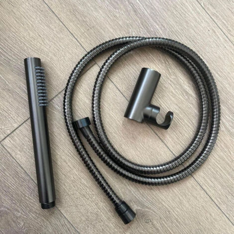 Porta Doccia Combinato Luisa Gun Métal 3 Pezzi 4 Porta Doccia Combinato Luisa Gun Métal 3 Pezzi - immagine 4