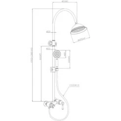 Colonna Doccia Retrò Leeds In Oro Spazzolato -Hansgrohe Negozio 71408747 3