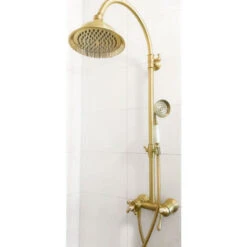Colonna Doccia Retrò Leeds In Oro Spazzolato -Hansgrohe Negozio 71408747 4