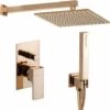 Kit Doccia Completo Modello Quadro Colore Oro Rosa Gattoni SQUARE KTQ15/PDRS Oro Rosa