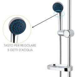 Colonna Doccia Senza Miscelatore ZIK, Saliscendi Con Doccetta 3 Getti + Portasapone -Hansgrohe Negozio 72879198 4