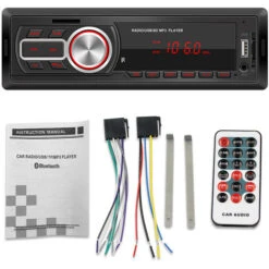 Autoradio Bluetooth 60W X 4 1 DIN Autoradio Stereo Con Telecomando Supporto MP3/USB/SD/TF/AUX/File -Hansgrohe Negozio 74440714 4