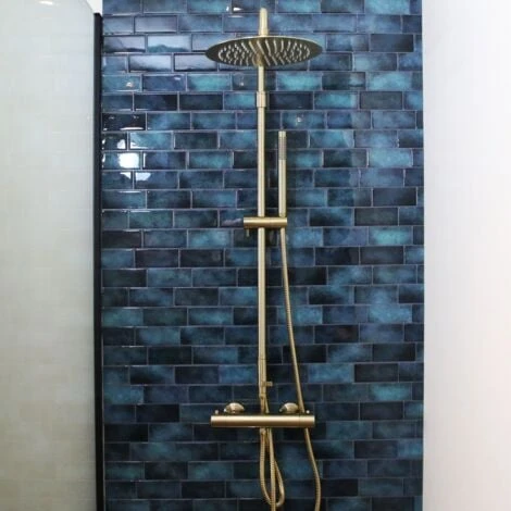 Colonna Doccia Luisa II Oro Spazzolato Senza Miscelatore 2 Colonna Doccia Luisa II Oro Spazzolato Senza Miscelatore - immagine 2