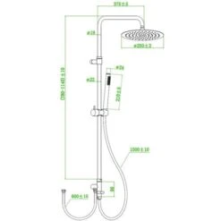 Colonna Doccia Luisa II Oro Spazzolato Senza Miscelatore 7 Colonna Doccia Luisa II Oro Spazzolato Senza Miscelatore -Hansgrohe Negozio 74461717 3