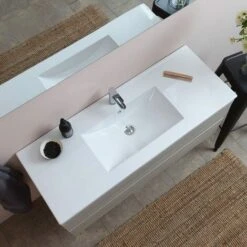 MOBILE BAGNO SOSPESO CON LAVABO INTEGRATO E SPECCHIO 120 CM BERLIN -Hansgrohe Negozio 7505779 3