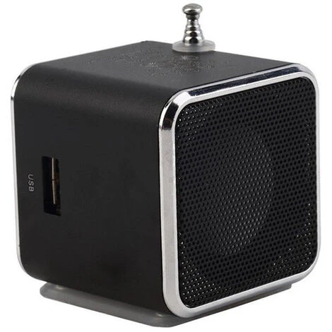 Multimedia Portatile Mini Altoparlante Musicale Radio FM USB SD TF Card Lettore MP3 1pc (Nero) 3 Multimedia Portatile Mini Altoparlante Musicale Radio FM USB SD TF Card Lettore MP3 1pc (Nero) - immagine 3